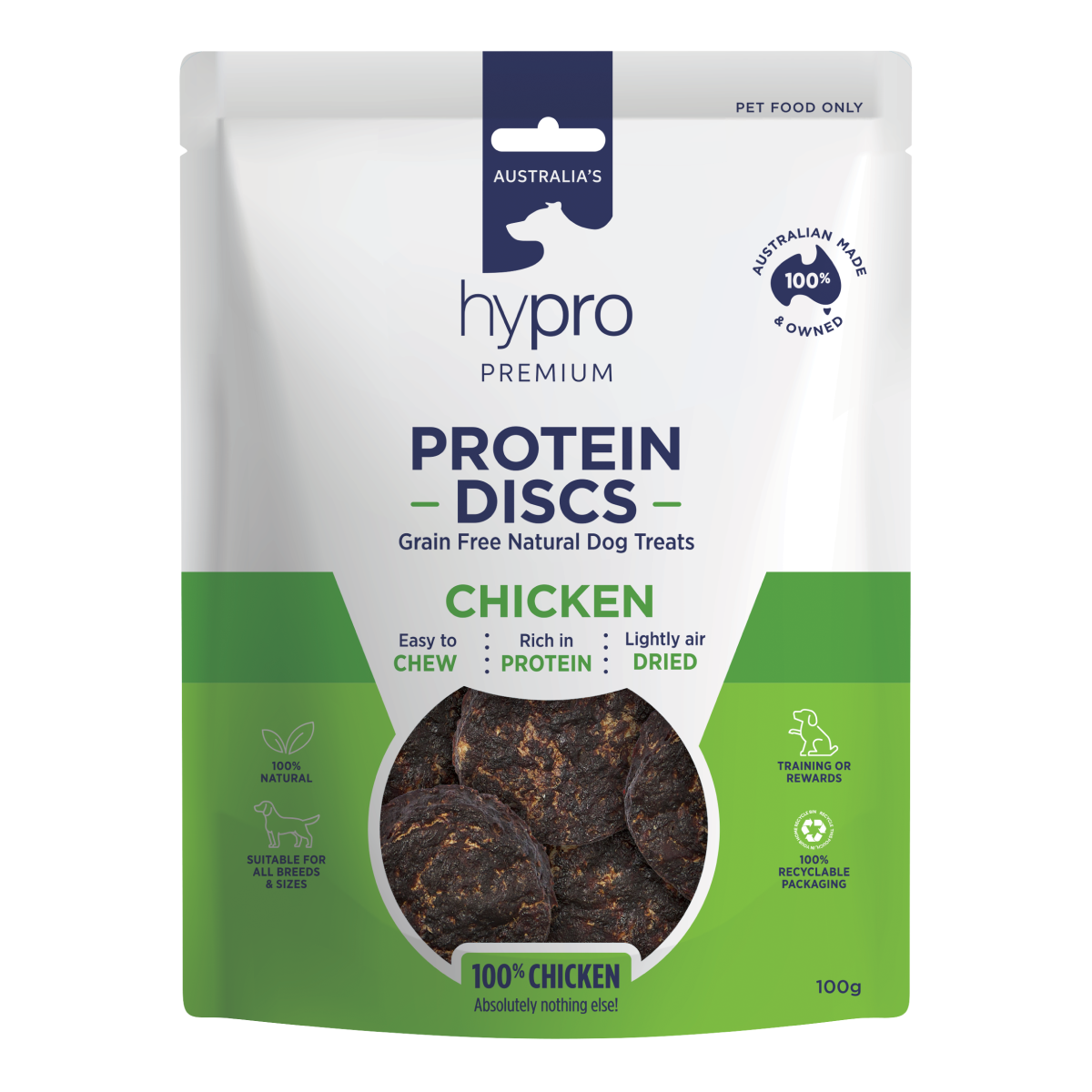 Hypro Premium Protein Discs Chicken Dog Treats