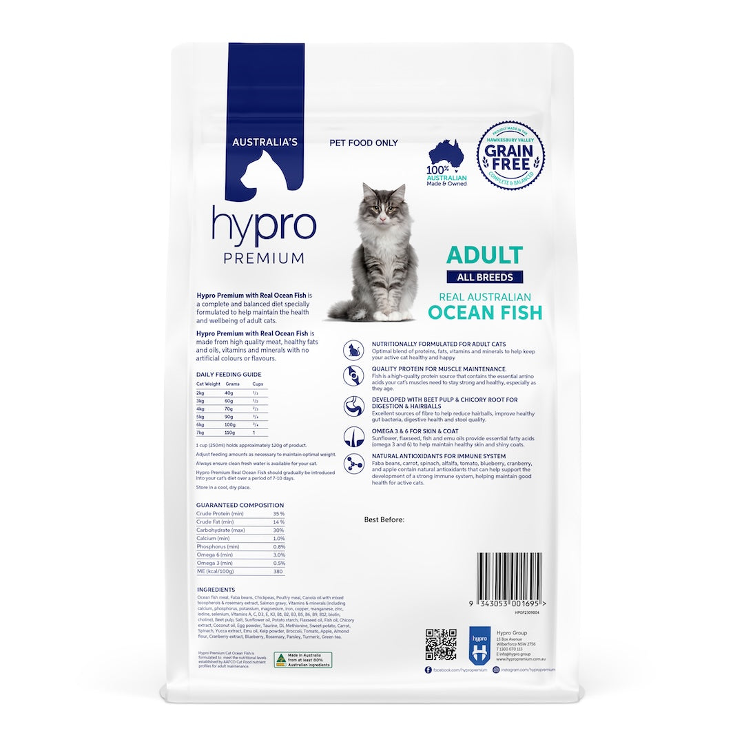 Hypro Premium Grain Free Ocean Fish Kibble - Adult Cat