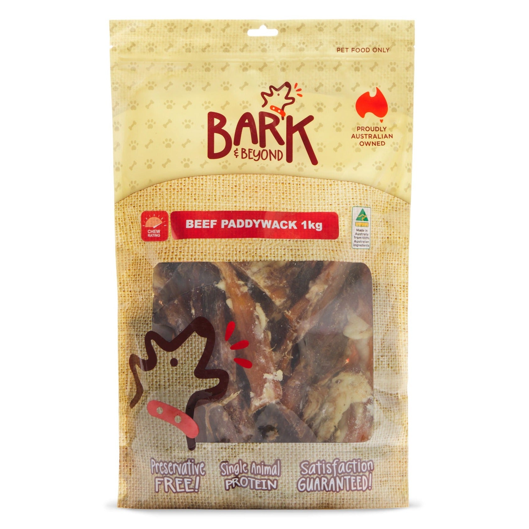 Bark & Beyond Beef Paddywack 1kg