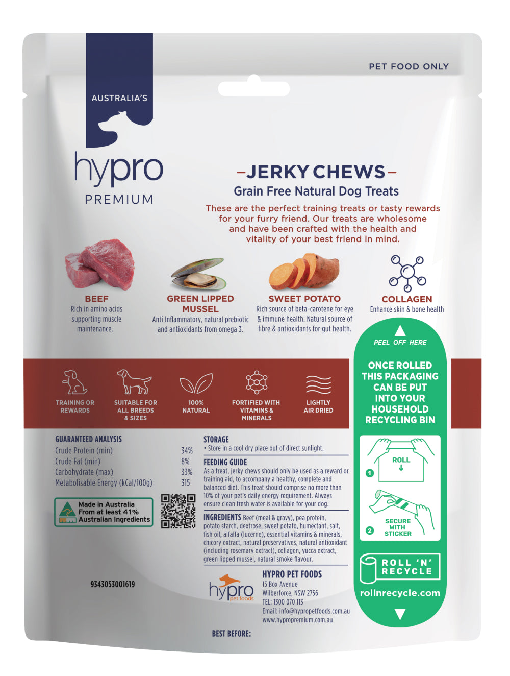 Hypro Premium Jerky Chews Beef