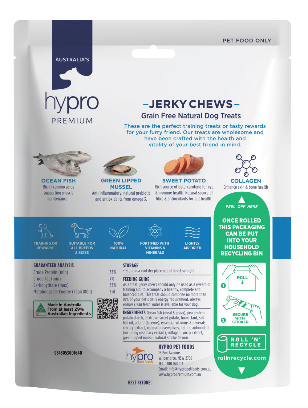 Hypro Premium Jerky Chews Ocean Fish