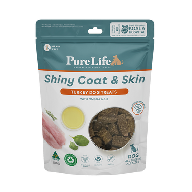 Pure Life Shiny Coat & Skin Turkey Dog Treats