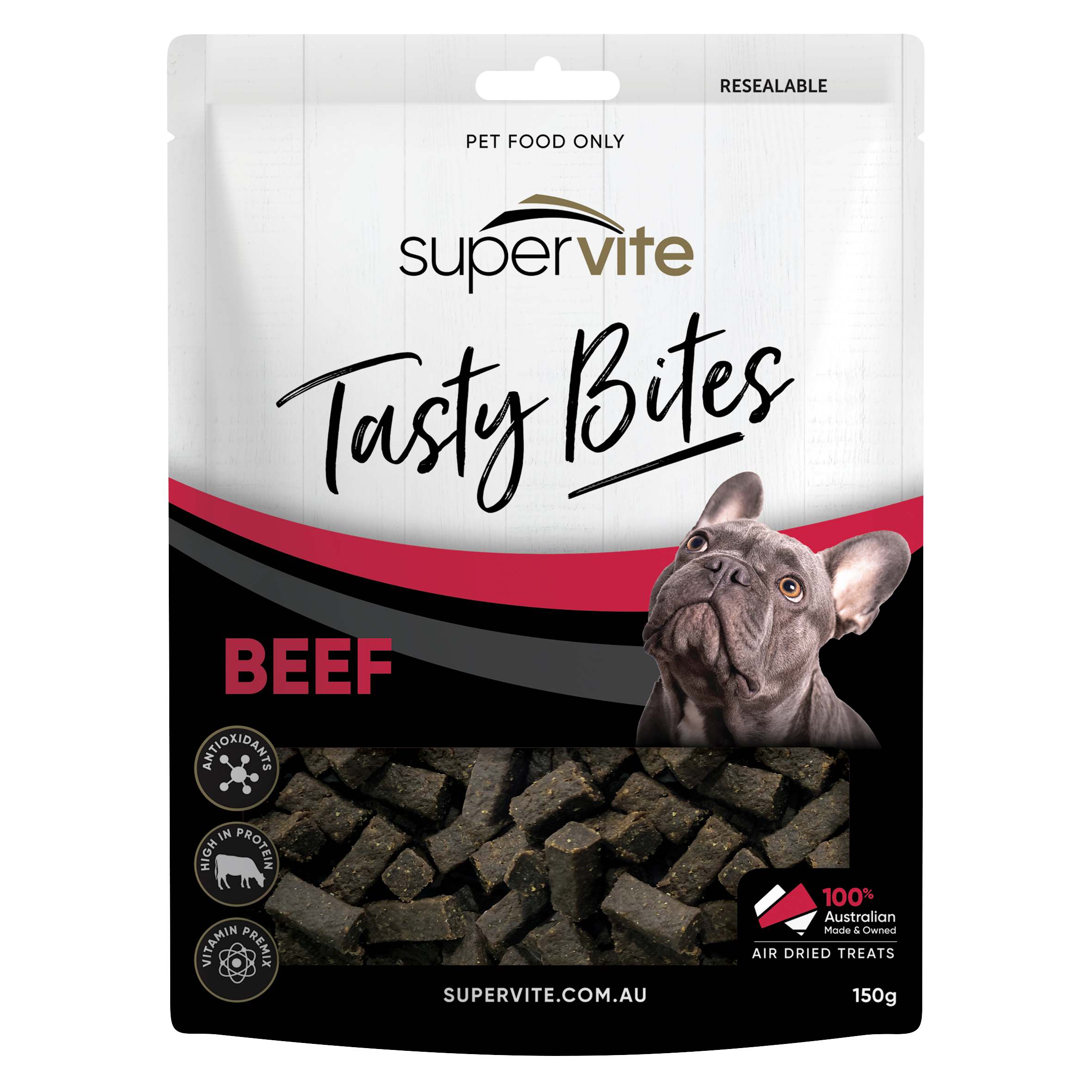 Supervite Tasty Bites Beef Dog Treats