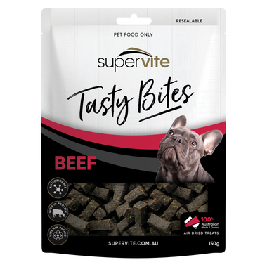 Supervite Tasty Bites Beef Dog Treats